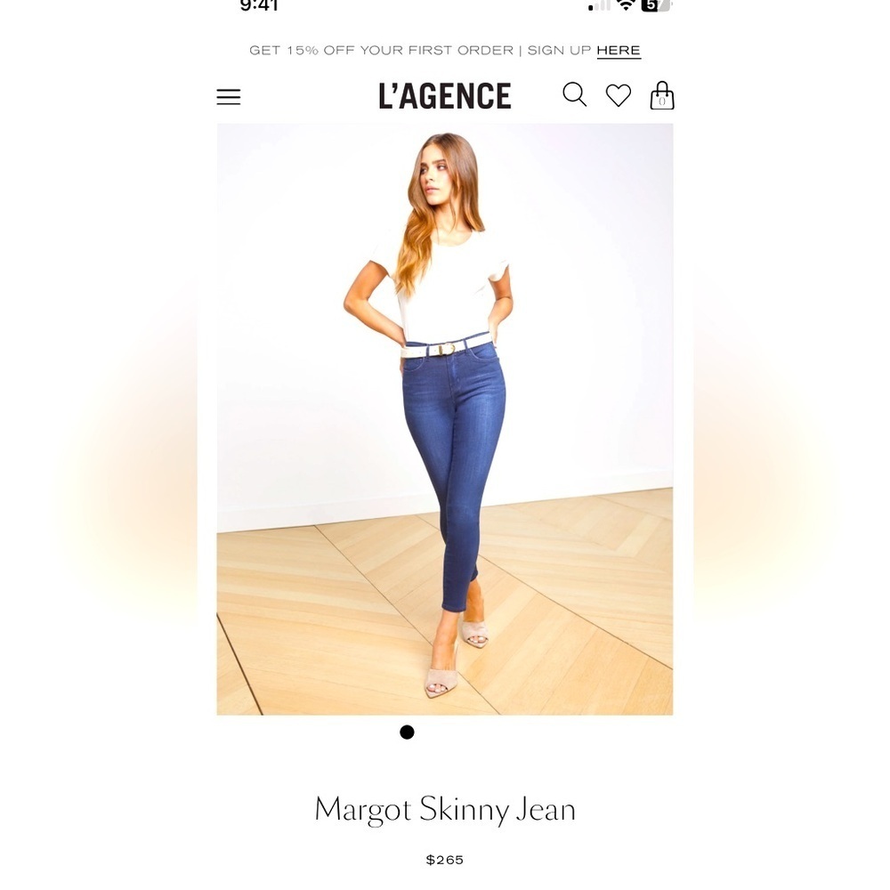 Margot lagence Skinny high waisted Jean $265 29 denim casual revolve spring